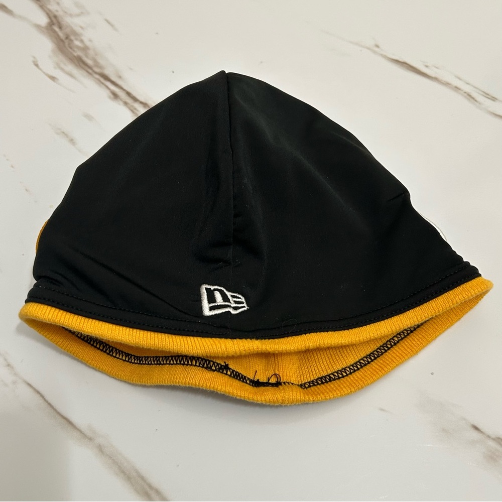 💎 3/$30 New Era Green Bay Packers NFL Tech-Knit Beanie Skully Black Gold Fleece - Picture 2 of 5